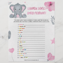 Membrete Piccionario de Emoji de historias infantiles