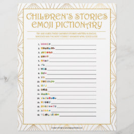 Membrete Piccionario de Emoji de historias para niños [líne