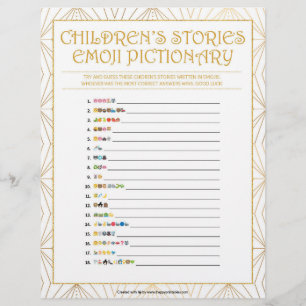 Membrete Piccionario de Emoji de historias para niños [líne