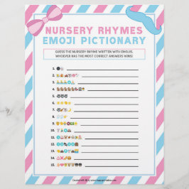 Membrete Piccionario de Emoji de rimas de enfermería [sorpr