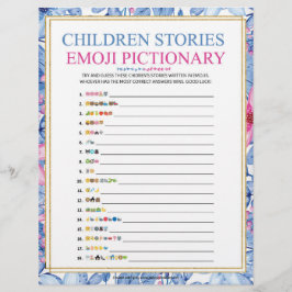 Membrete Piccionario de historia infantil [acuarela floral]