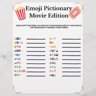 Membrete Pictionary de Emojis – Edición de Películas | Jueg