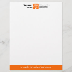 Membrete Pie de color - Naranja