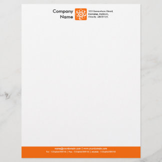 Membrete Pie de color - Naranja