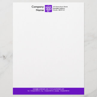 Membrete Pie de color - Violeta
