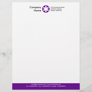 Membrete Pie de colores (logotipo de Asterisk) - Púrpura
