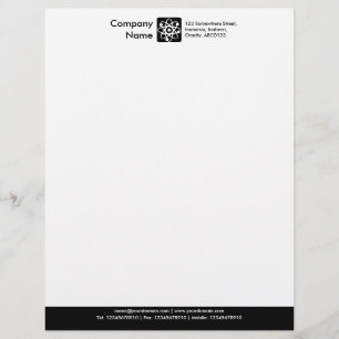 Membrete Pie de colores - Negro