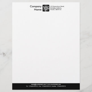 Membrete Pie de colores - Negro