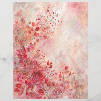 Membrete Pink Blossoms Writing/Scrapbooking Paper