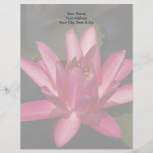 Membrete Pink Lotus Water