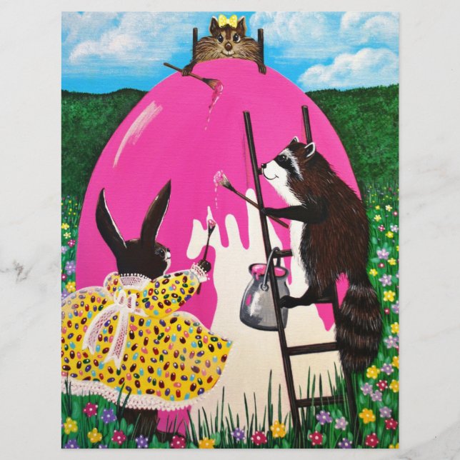 Membrete Pintando el HUEVO GIGANTE (Anverso)