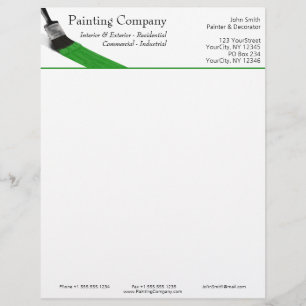 Membrete Pintura de la empresa de servicios de pintores Bru