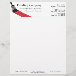 Membrete Pintura de la empresa de servicios de pintores Bru