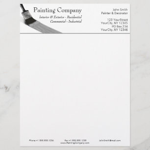 Membrete Pintura Painter Service Company Brush Gray