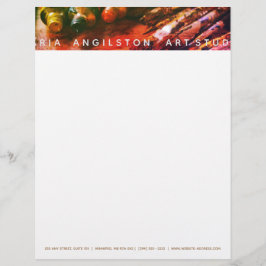 Membrete Pinturas y pinceles de artistas