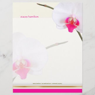 Membrete PixDezines Orquídea Blanca 2 | Novia Perfecta