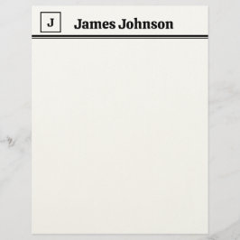 Membrete Placa de nombre de escritorio con fuente serif neg