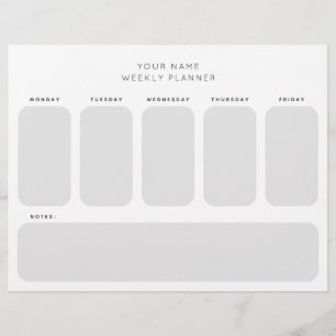 Membrete Planificación de semana laboral Organización de Of