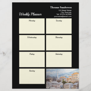Membrete Planificador semanal Mostar City Bosnia Arquitectu