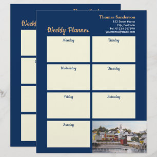 Membrete Planificador Semanal Puerto de Portsmouth New Hamp