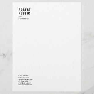 Membrete Plantilla blanca elegante minimalista profesional