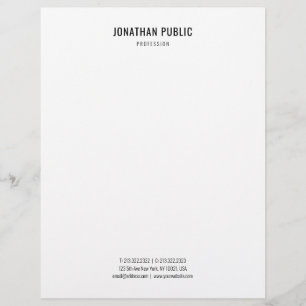 Membrete Plantilla blanca negra elegante minimalista