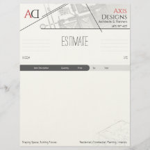 Plantilla de estimación de arquitecto con diseño d