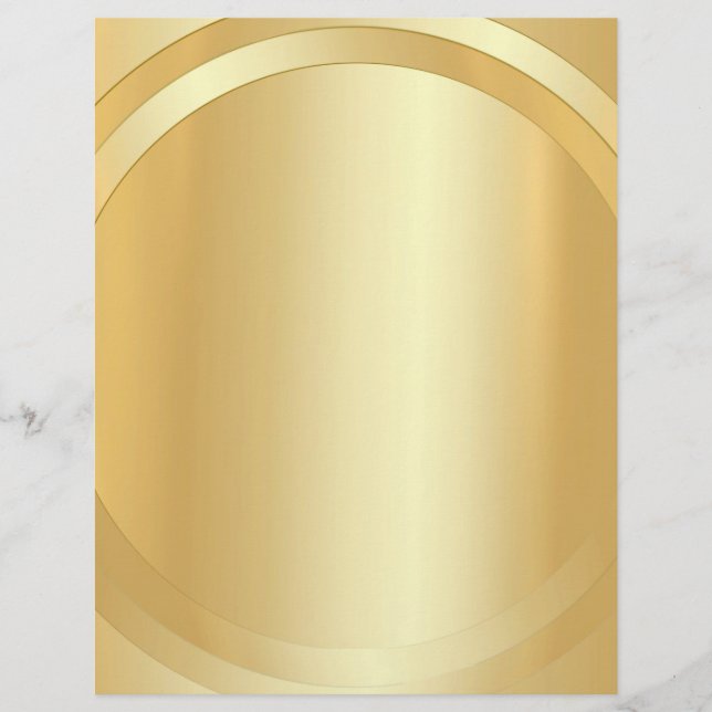 Membrete Plantilla de glamour de aspecto dorado personaliza (Anverso)