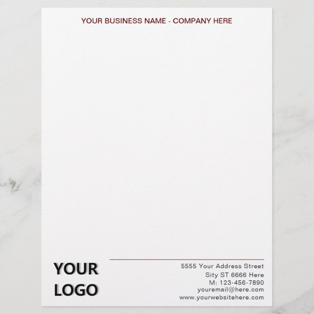 Membrete Plantilla de membrete comercial con marca personal (Anverso)