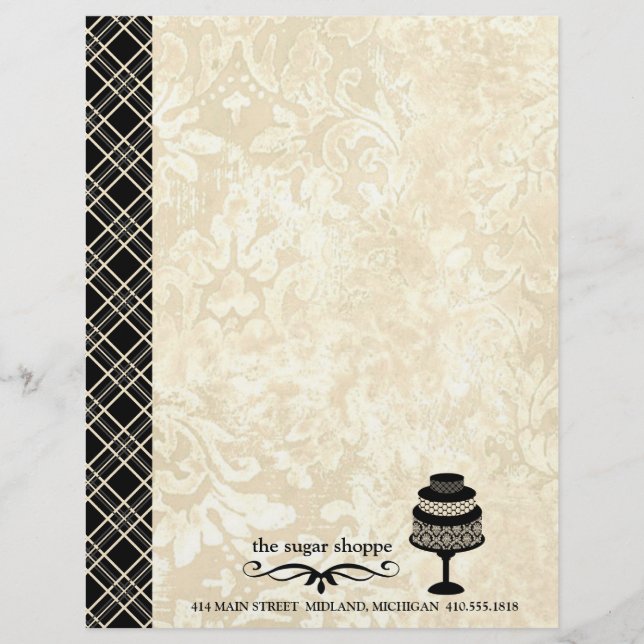 Membrete Plantilla de membrete de la compañía de panadería  (Anverso)