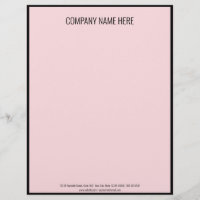 Plantilla de negocio Minimalista en negro y rosa p