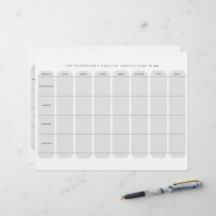 Plantilla de plan de comidas semanales saludables 