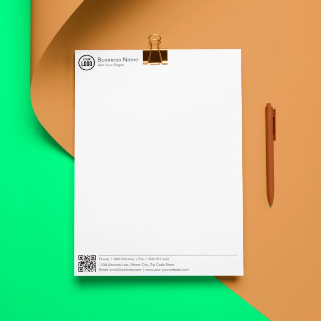 Membrete Plantilla Estacionaria Comercial Con Logotipo Y Có (Subido por el creador)