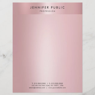 Membrete Plantilla Minimalista moderna de Rosa creativo