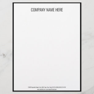 Membrete Plantilla profesional para empresas en blanco y ne
