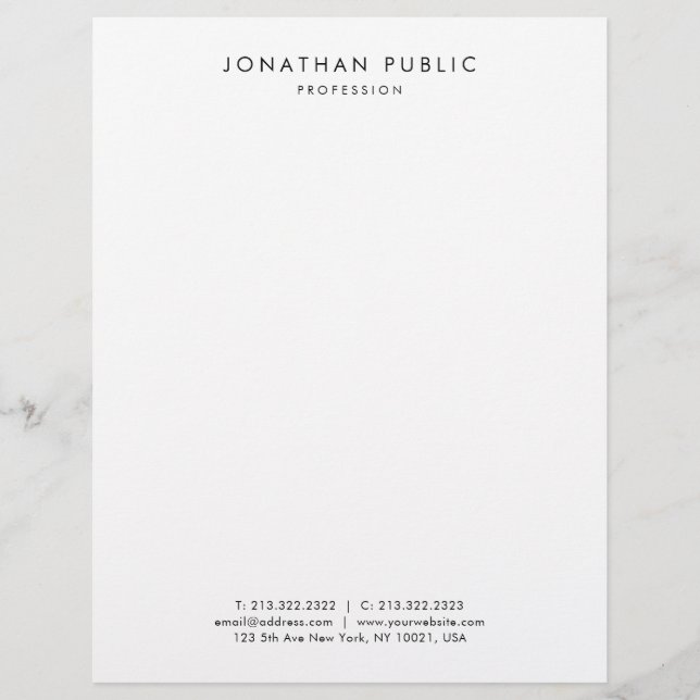 Membrete Plantilla profesional simple moderna elegante pers (Anverso)