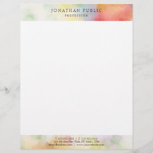Membrete Plantilla simple elegante moderna del arte