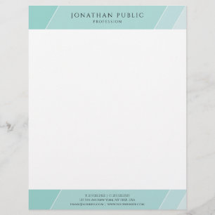 Membrete Plantilla simple moderna verde y blanca elegante