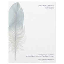 Pluma de color gris gris azul dibujada a mano V3