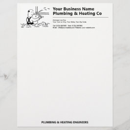 Membrete Plumbers y Plumbing Business Letterhead