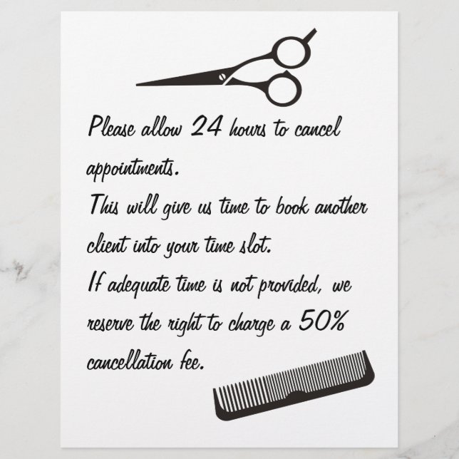 Membrete Política de cancelación (Anverso)