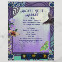 Póster del Evento del Mercado Mágico Nocturno