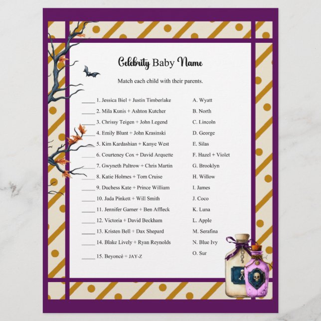 Membrete Preparando un juego de bebé de celebridades Baby_ (Anverso)