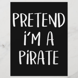 Membrete Pretende que soy un disfraz pirata divertida Hallo