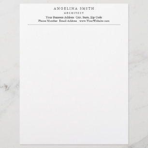 Membrete Profesional blanco Minimalista y moderno