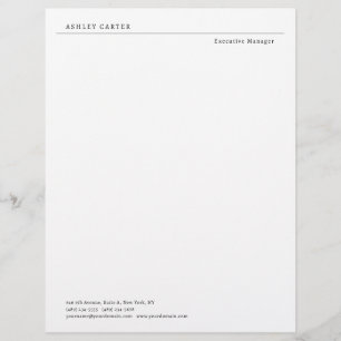 Membrete Profesional elegante blanco minimalista moderno