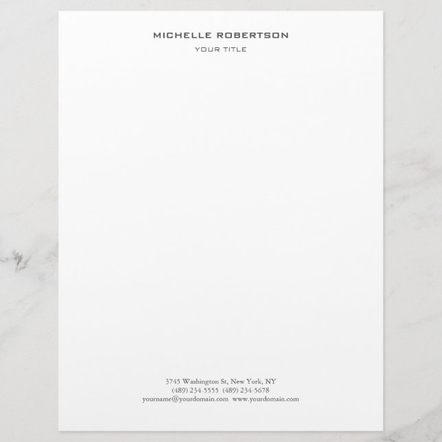 Membrete Profesional minimalista y moderno (Anverso)