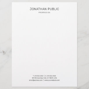 Membrete Profesional moderno blanco creativo del diseño