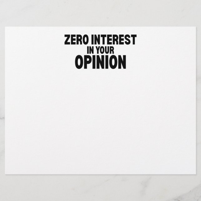 Membrete Profesional Sin Interés En Tu Opinión  (Anverso)
