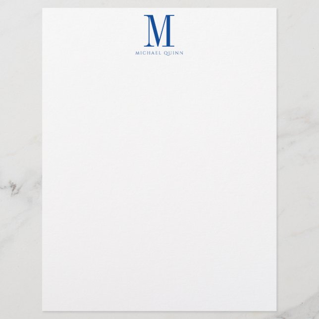 Membrete Profesionalidad empresarial masculinaI Monograma a (Anverso)